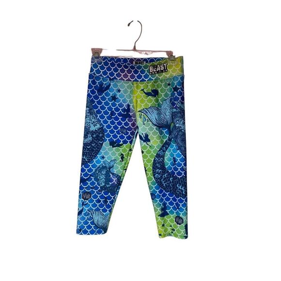 Beast ambition, mermaid, green, and blue Capri CrossFit leggings size￼ small - Picture 1 of 5
